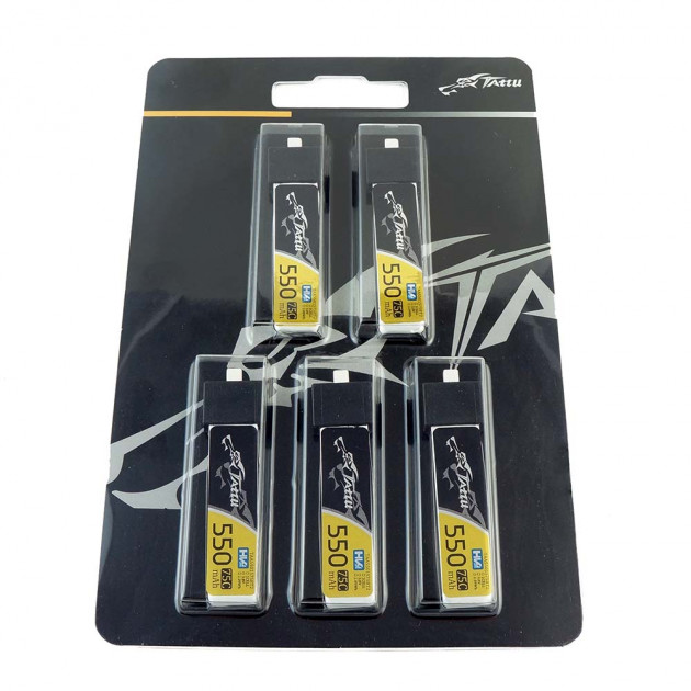 Tattu 550mAh 1S 75C HV BT2.0 (5 Stk.)